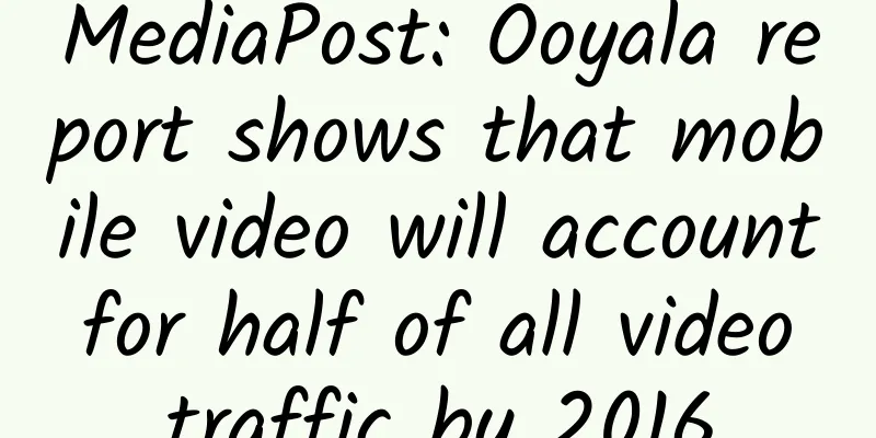 MediaPost: Ooyala report shows that mobile video will account for half of all video traffic by 2016