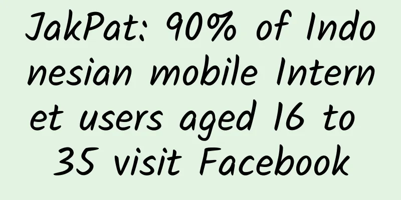 JakPat: 90% of Indonesian mobile Internet users aged 16 to 35 visit Facebook