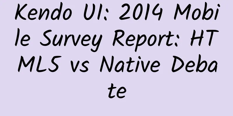 Kendo UI: 2014 Mobile Survey Report: HTML5 vs Native Debate