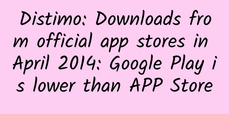 Distimo: Downloads from official app stores in April 2014: Google Play is lower than APP Store