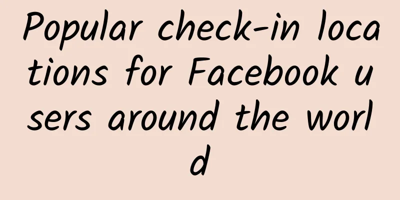 Popular check-in locations for Facebook users around the world