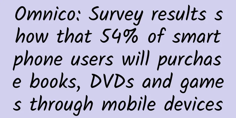 Omnico: Survey results show that 54% of smartphone users will purchase books, DVDs and games through mobile devices