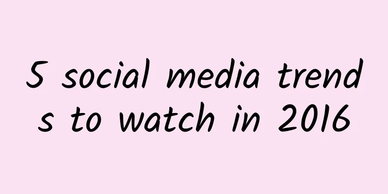 5 social media trends to watch in 2016