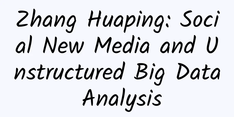 Zhang Huaping: Social New Media and Unstructured Big Data Analysis