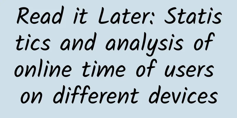 Read it Later: Statistics and analysis of online time of users on different devices