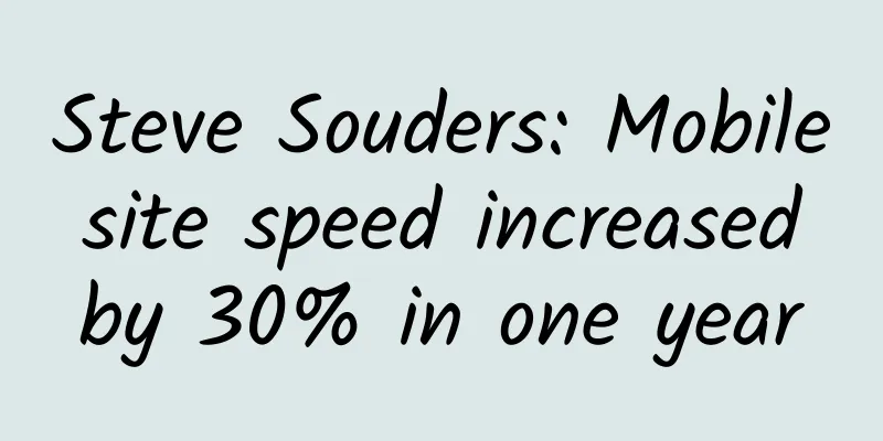 Steve Souders: Mobile site speed increased by 30% in one year