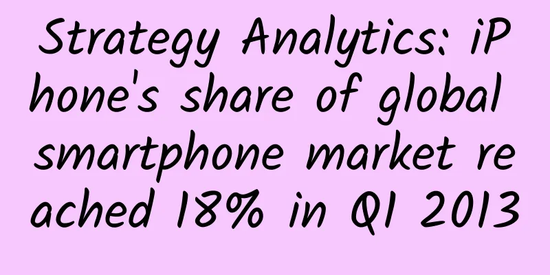 Strategy Analytics: iPhone's share of global smartphone market reached 18% in Q1 2013