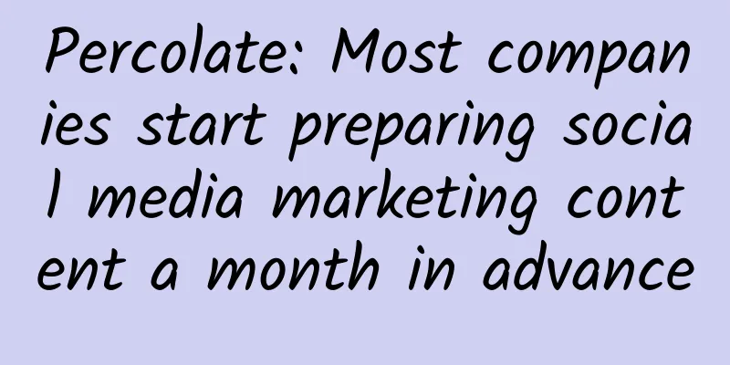 Percolate: Most companies start preparing social media marketing content a month in advance