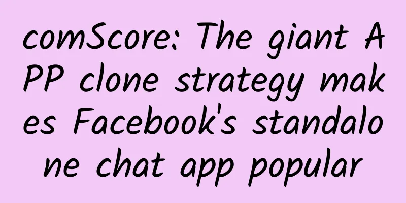 comScore: The giant APP clone strategy makes Facebook's standalone chat app popular