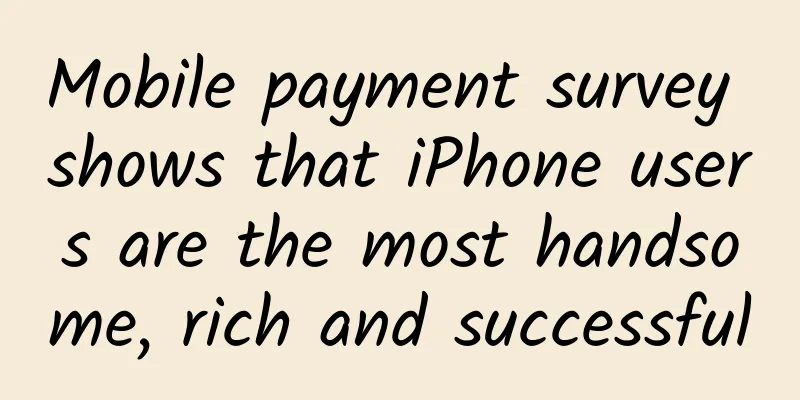 Mobile payment survey shows that iPhone users are the most handsome, rich and successful