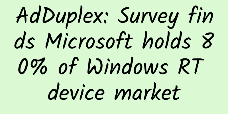AdDuplex: Survey finds Microsoft holds 80% of Windows RT device market
