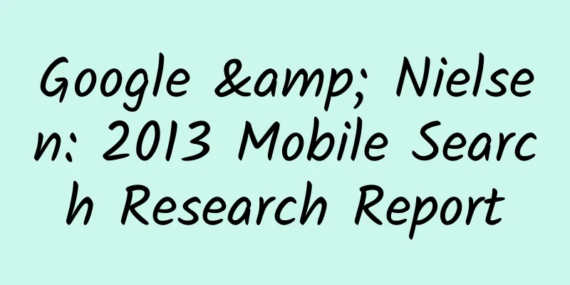 Google & Nielsen: 2013 Mobile Search Research Report