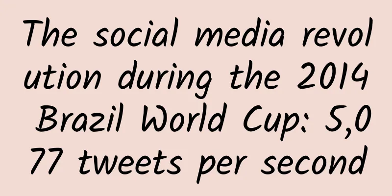 The social media revolution during the 2014 Brazil World Cup: 5,077 tweets per second