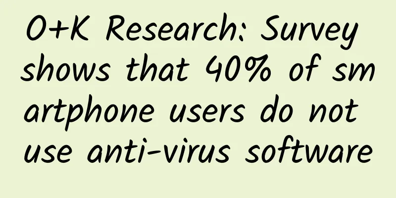 O+K Research: Survey shows that 40% of smartphone users do not use anti-virus software