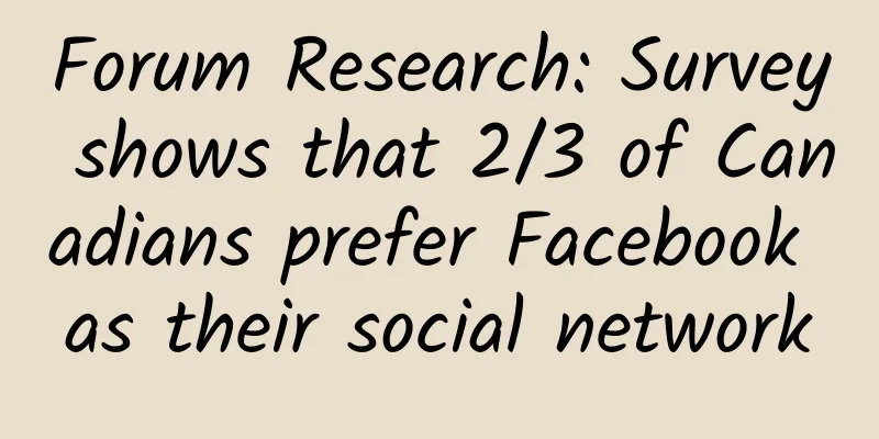 Forum Research: Survey shows that 2/3 of Canadians prefer Facebook as their social network