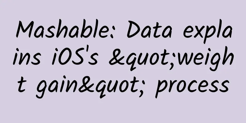 Mashable: Data explains iOS's "weight gain" process