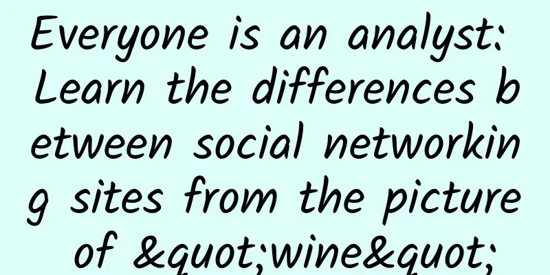 Everyone is an analyst: Learn the differences between social networking sites from the picture of "wine"