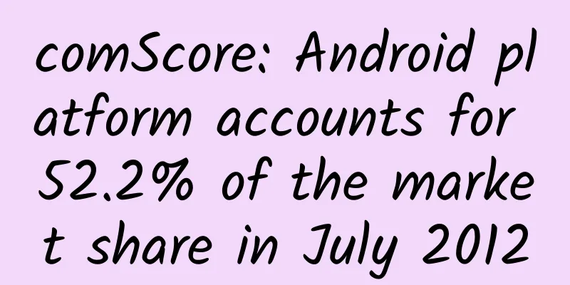 comScore: Android platform accounts for 52.2% of the market share in July 2012