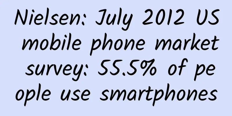 Nielsen: July 2012 US mobile phone market survey: 55.5% of people use smartphones