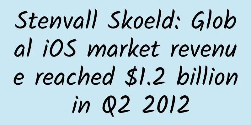 Stenvall Skoeld: Global iOS market revenue reached $1.2 billion in Q2 2012