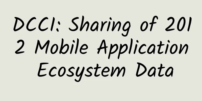 DCCI: Sharing of 2012 Mobile Application Ecosystem Data