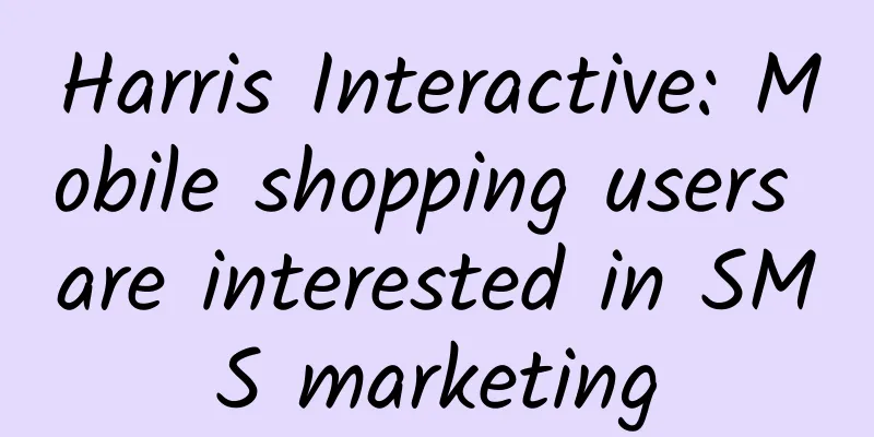 Harris Interactive: Mobile shopping users are interested in SMS marketing