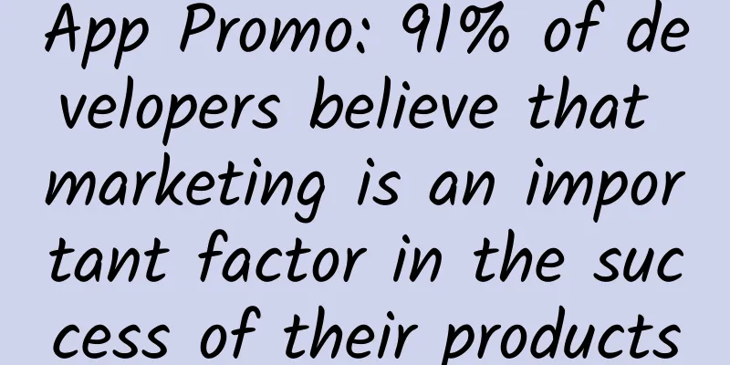 App Promo: 91% of developers believe that marketing is an important factor in the success of their products