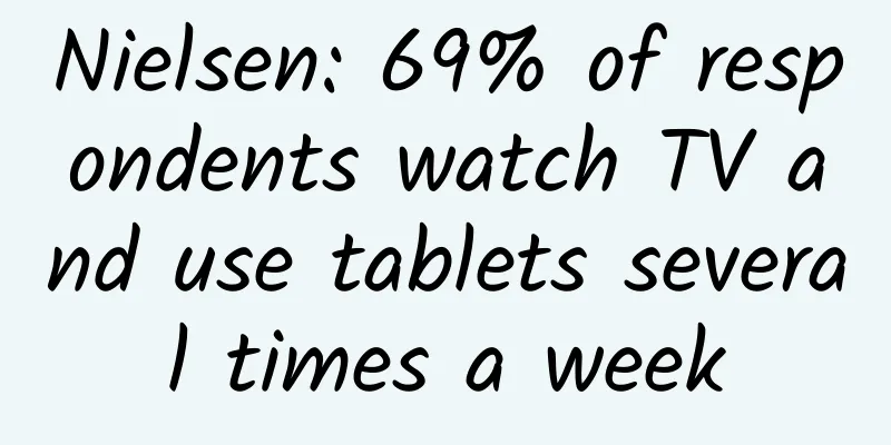 Nielsen: 69% of respondents watch TV and use tablets several times a week