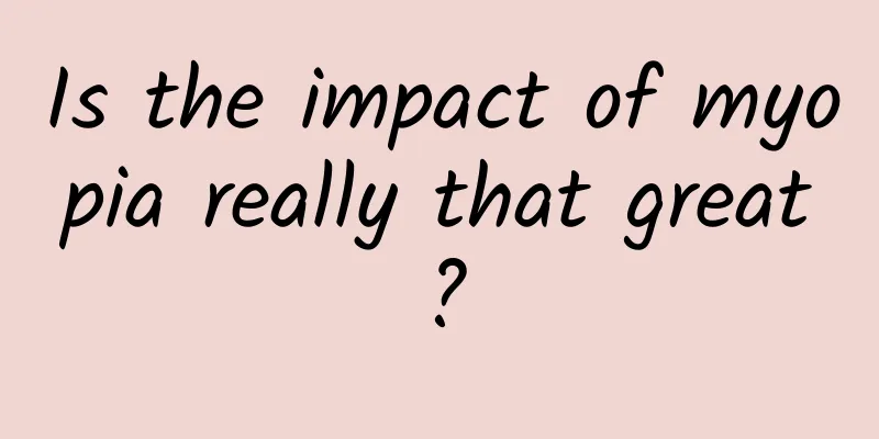 Is the impact of myopia really that great?
