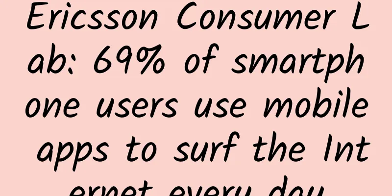 Ericsson Consumer Lab: 69% of smartphone users use mobile apps to surf the Internet every day