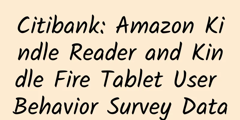 Citibank: Amazon Kindle Reader and Kindle Fire Tablet User Behavior Survey Data
