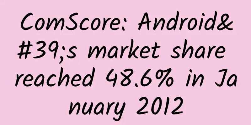 ComScore: Android's market share reached 48.6% in January 2012