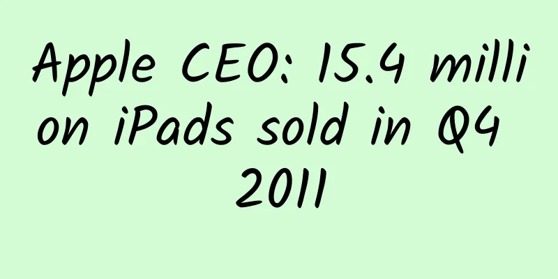 Apple CEO: 15.4 million iPads sold in Q4 2011