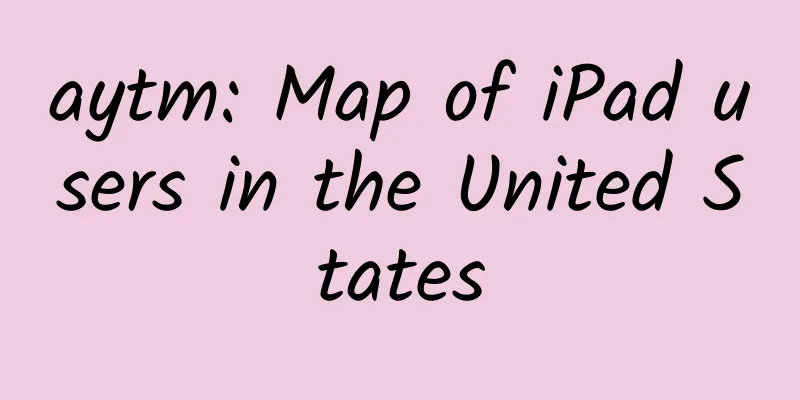 aytm: Map of iPad users in the United States