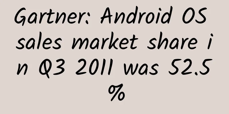 Gartner: Android OS sales market share in Q3 2011 was 52.5%