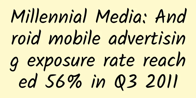 Millennial Media: Android mobile advertising exposure rate reached 56% in Q3 2011