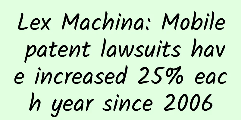 Lex Machina: Mobile patent lawsuits have increased 25% each year since 2006