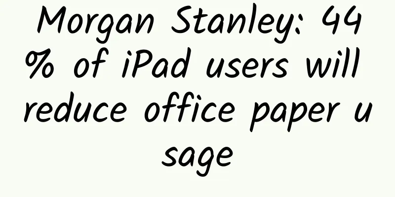 Morgan Stanley: 44% of iPad users will reduce office paper usage
