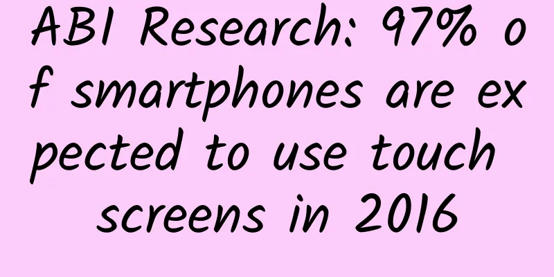 ABI Research: 97% of smartphones are expected to use touch screens in 2016