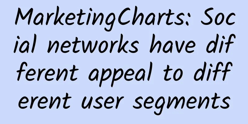 MarketingCharts: Social networks have different appeal to different user segments