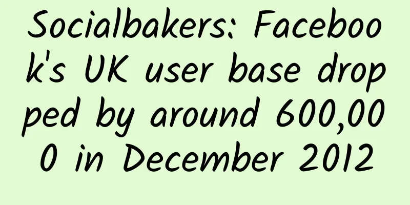 Socialbakers: Facebook's UK user base dropped by around 600,000 in December 2012