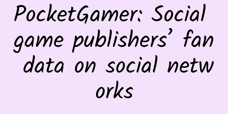 PocketGamer: Social game publishers’ fan data on social networks