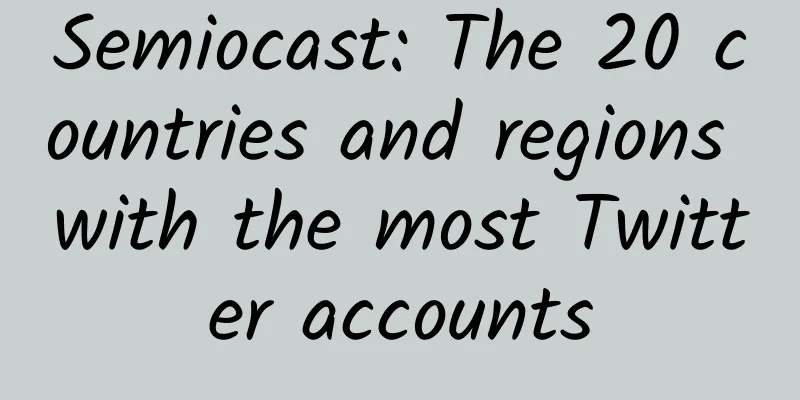 Semiocast: The 20 countries and regions with the most Twitter accounts