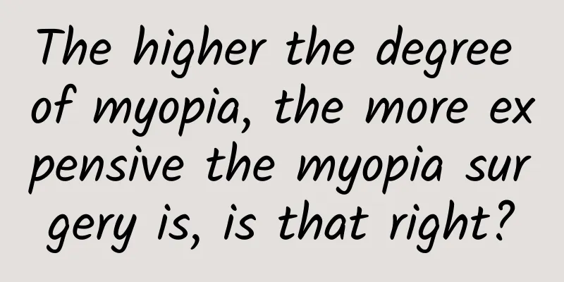 The higher the degree of myopia, the more expensive the myopia surgery is, is that right?