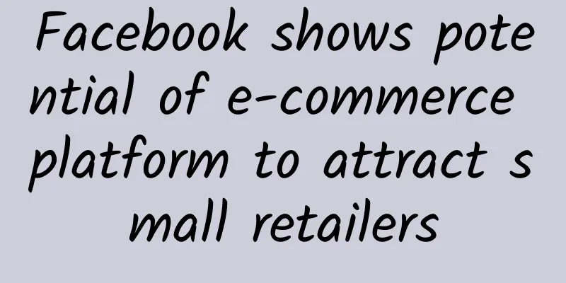 Facebook shows potential of e-commerce platform to attract small retailers