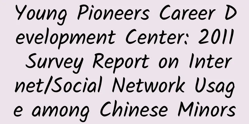 Young Pioneers Career Development Center: 2011 Survey Report on Internet/Social Network Usage among Chinese Minors