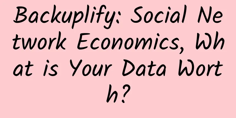 Backuplify: Social Network Economics, What is Your Data Worth?