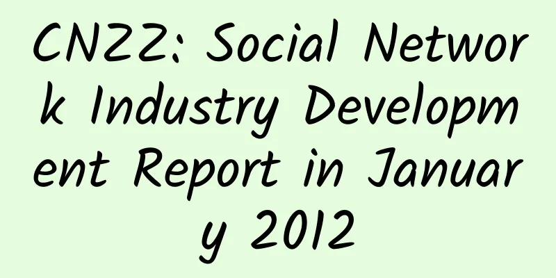 CNZZ: Social Network Industry Development Report in January 2012