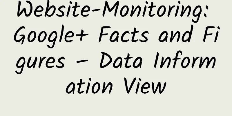 Website-Monitoring: Google+ Facts and Figures – Data Information View
