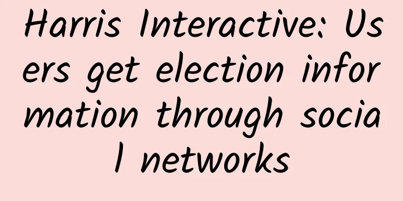 Harris Interactive: Users get election information through social networks